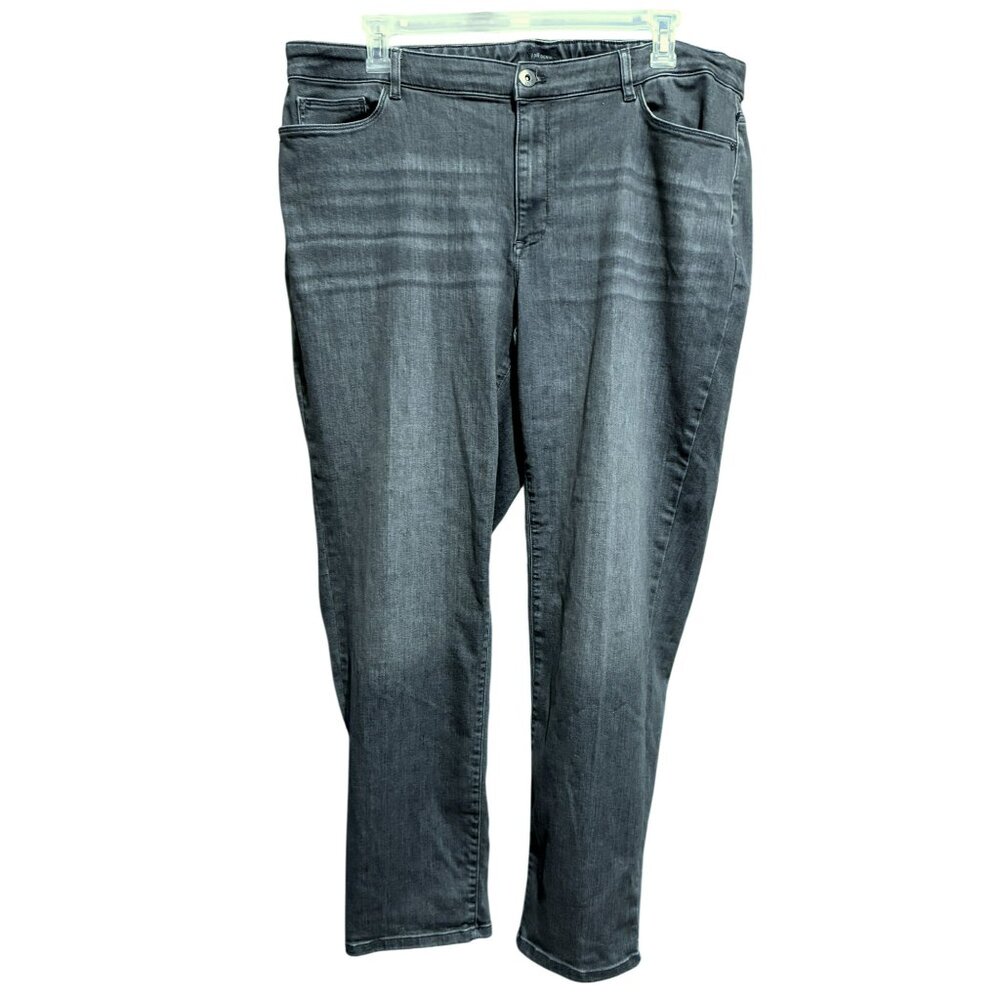 J. Jill Denim Boyfriend Straight Leg Ankle Jeans Medium Wash Womens PLUS Sz 22